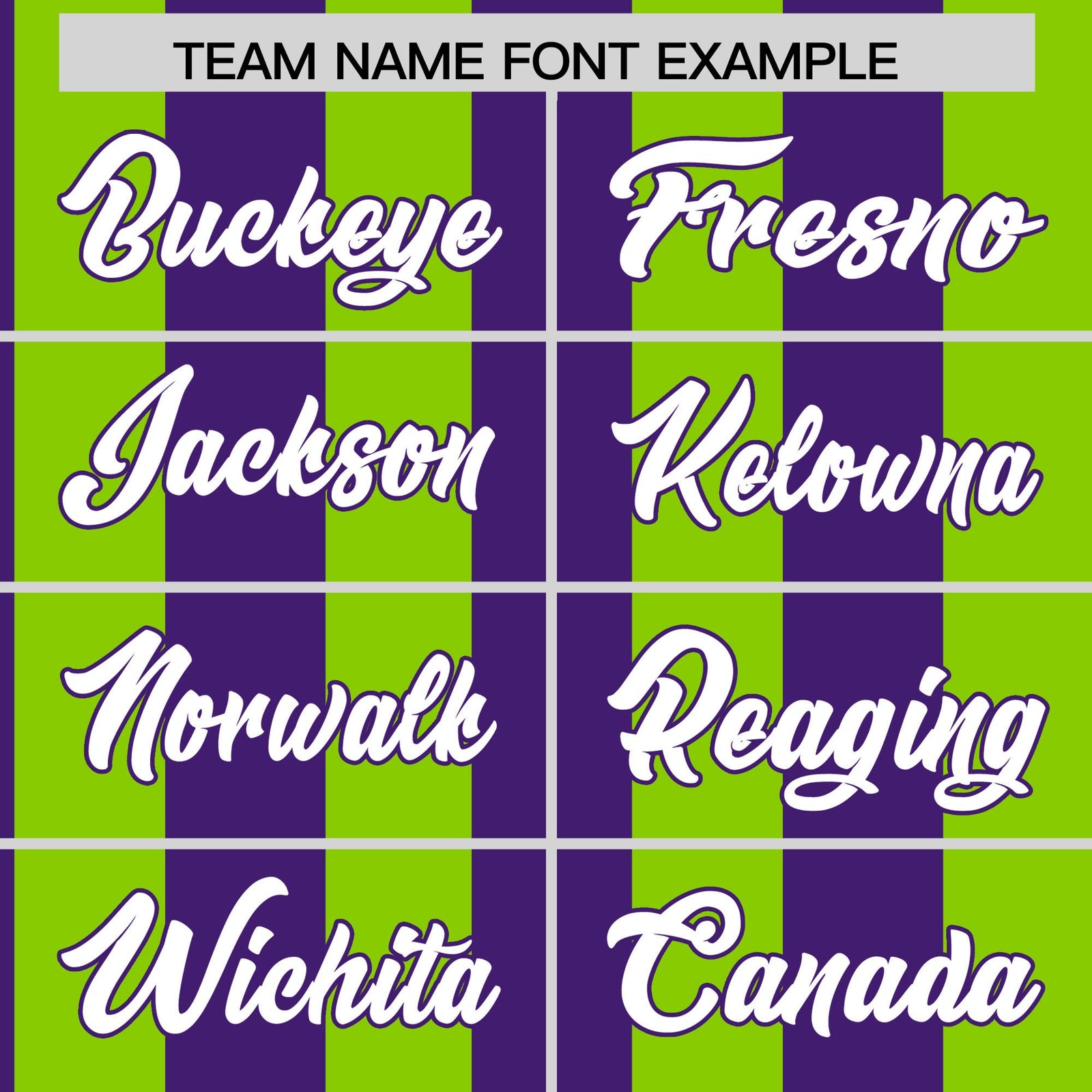 Custom Neon Green Purple Stripe Fashion Authentic Two-Button Softball Jersey