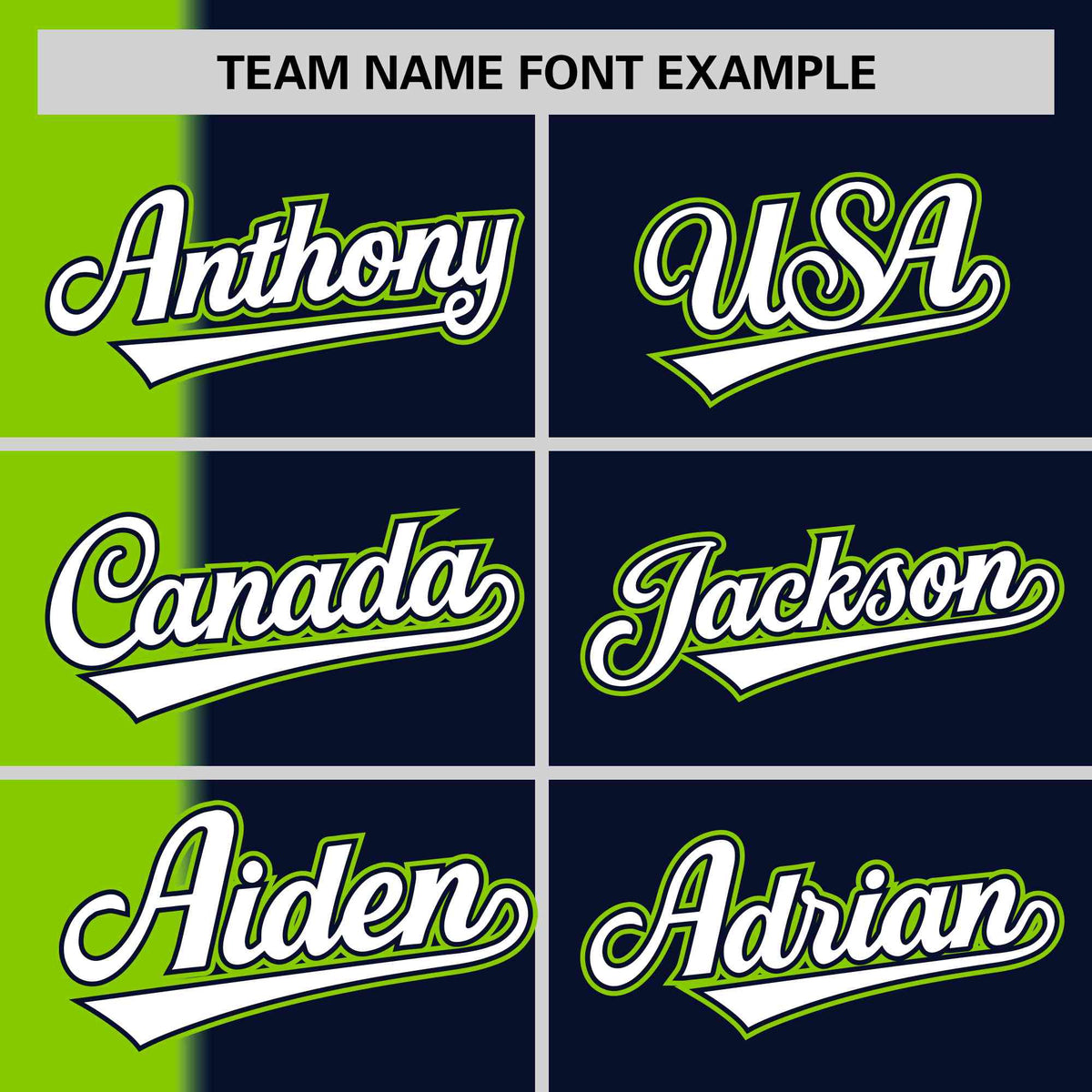 Custom Neon Green Navy Gradient Stripe Fashion Authentic Two-Button Softball Jersey