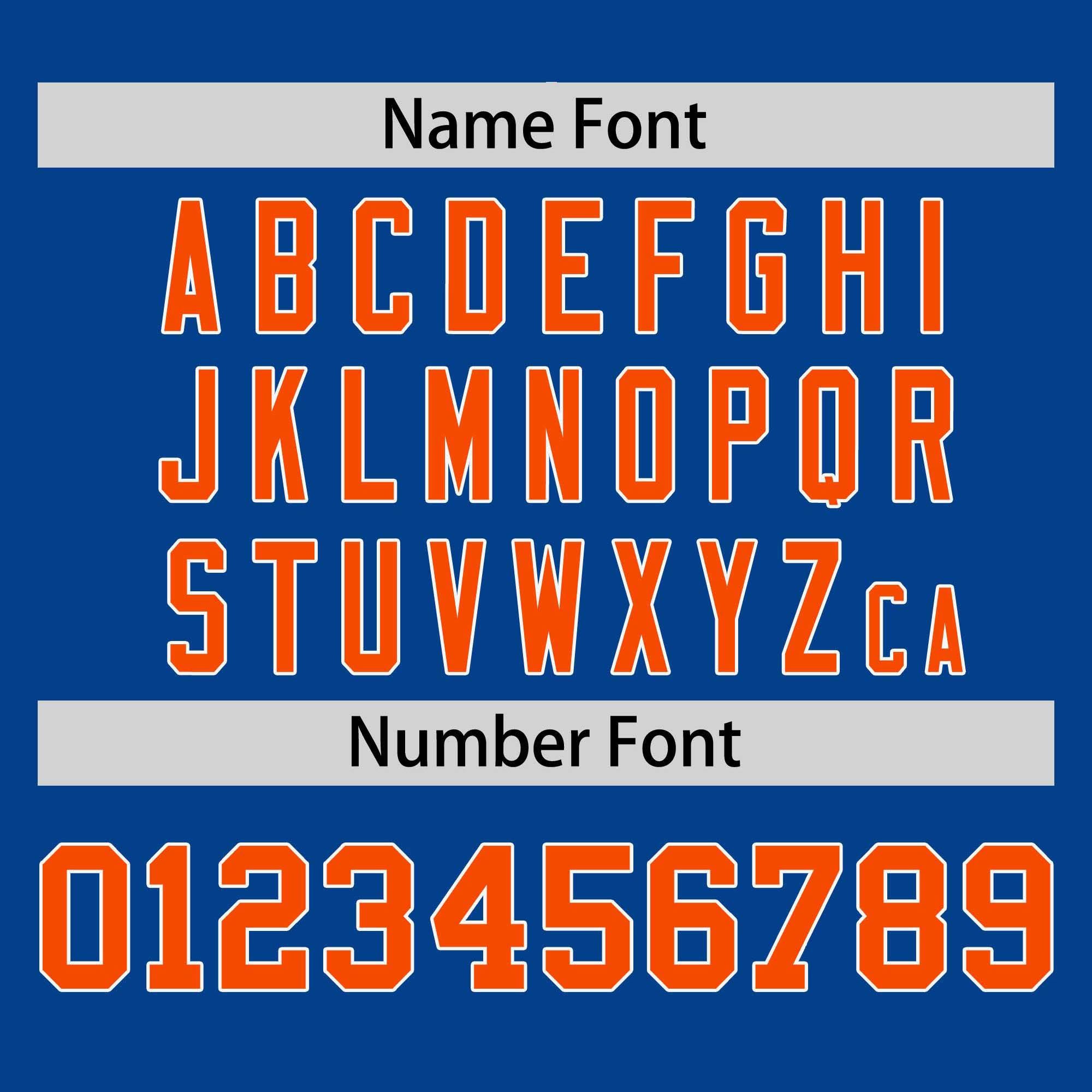 Custom Royal Orange-White Stripe Fashion Raglan Sleeves Authentic Two-Button Softball Jersey