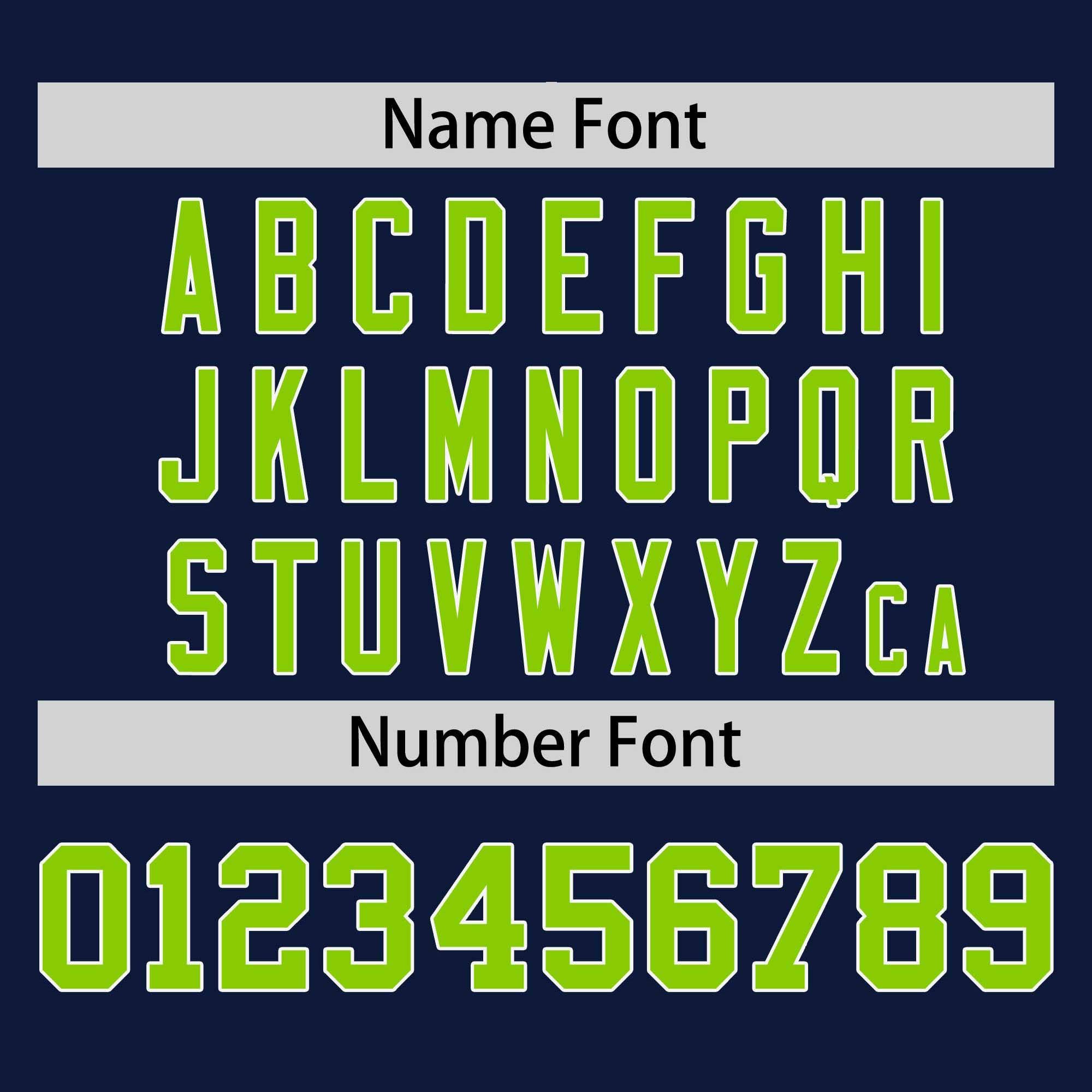 Custom Navy Neon Green-White Stripe Fashion Raglan Sleeves Authentic Two-Button Softball Jersey
