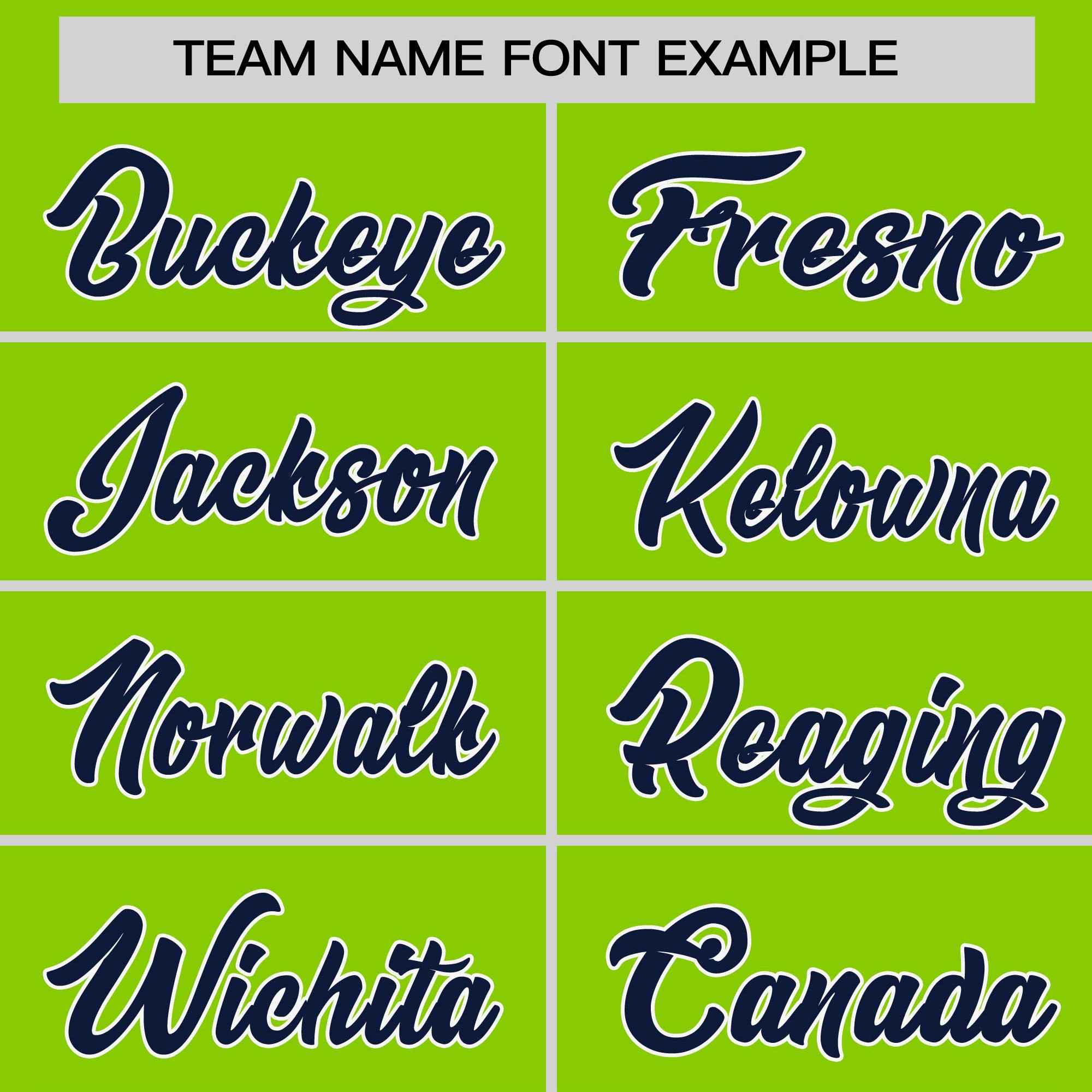 Custom Neon Green Navy-White Stripe Fashion Raglan Sleeves Authentic Two-Button Softball Jersey