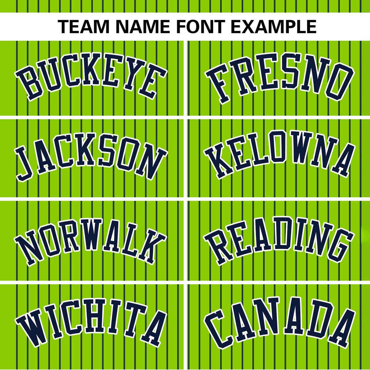 Custom Neon Green Navy Stripe Fashion Authentic Two-Button Softball Jersey