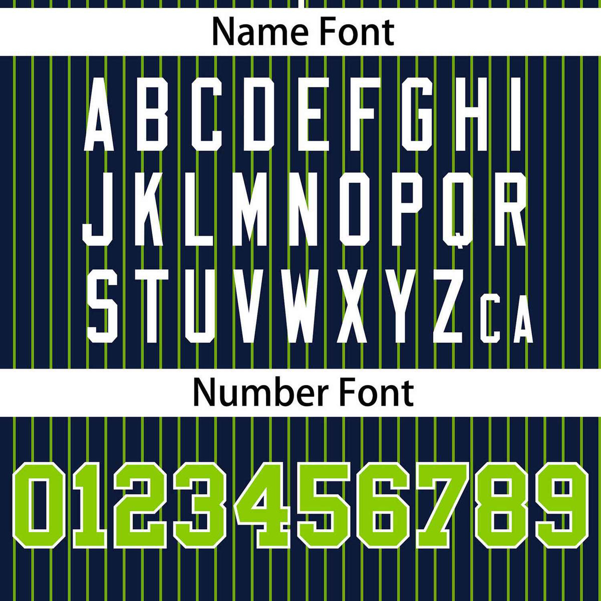 Custom Navy Neon Green Stripe Fashion Authentic Two-Button Softball Jersey