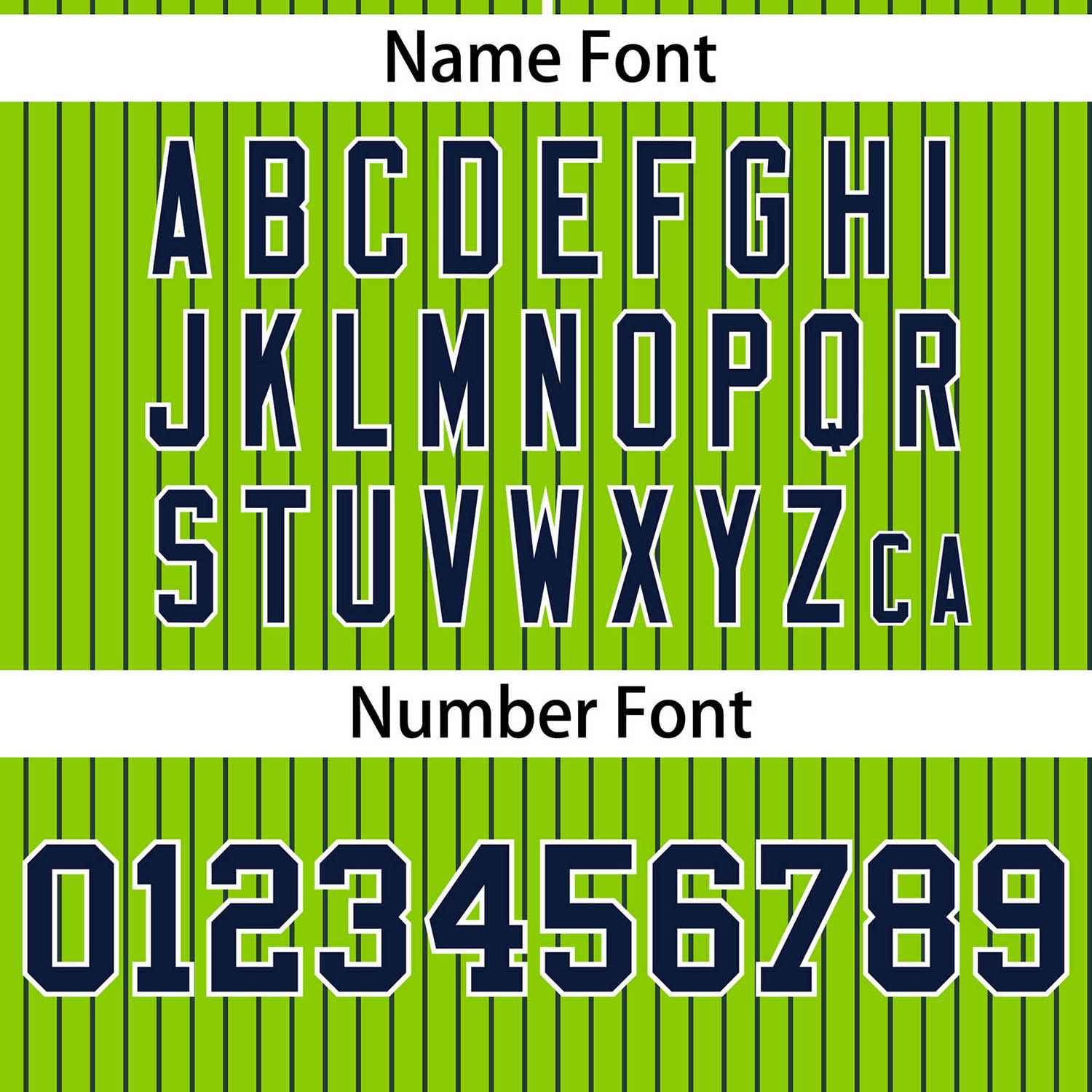 Custom Neon Green Navy Stripe Fashion Authentic Two-Button Softball Jersey