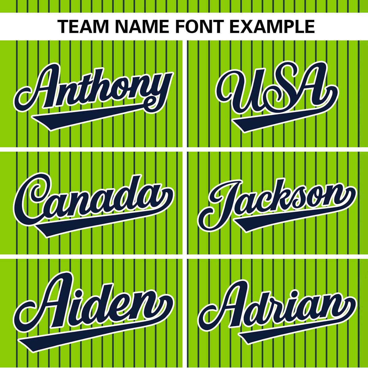 Custom Neon Green Navy Stripe Fashion Authentic Two-Button Softball Jersey