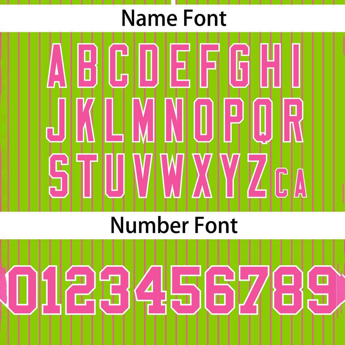 Custom Neon Green Pink Stripe Fashion Authentic Two-Button Softball Jersey