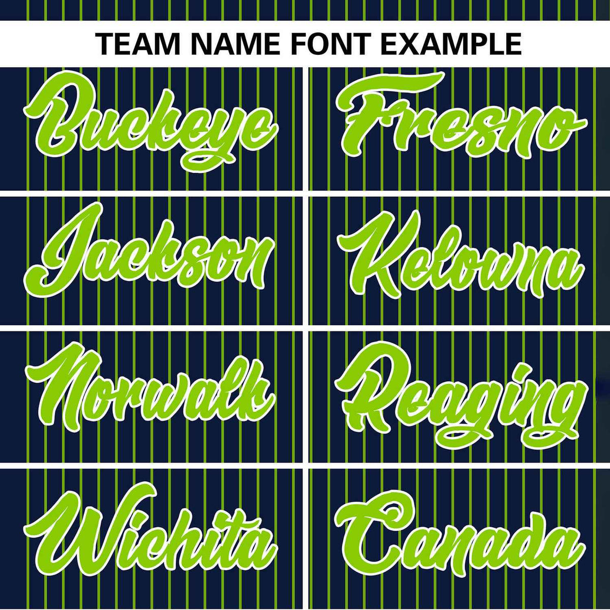 Custom Navy Neon Green Stripe Fashion Authentic Two-Button Softball Jersey