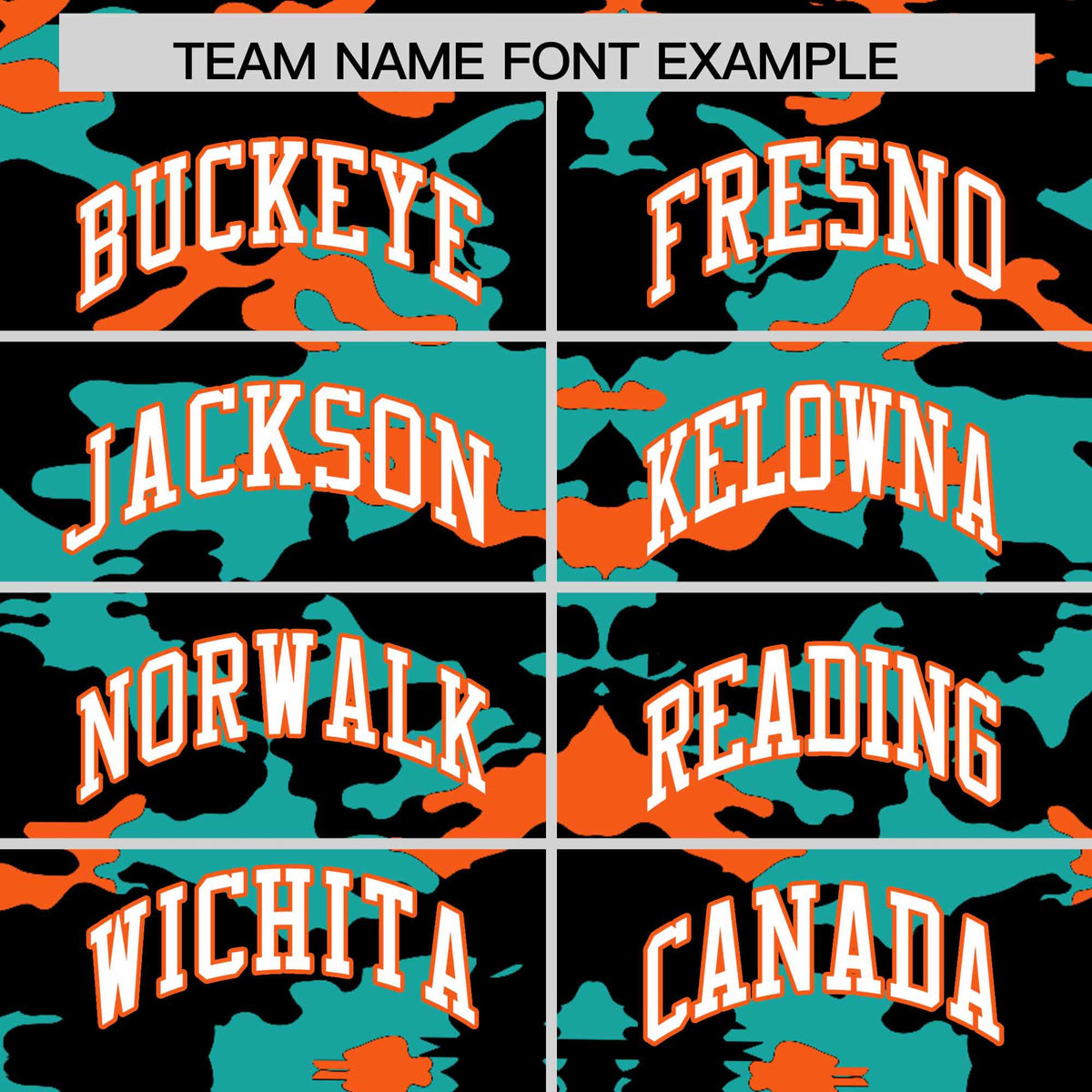 Custom Black Aqua and Orange Camo Fashion Authentic Sleeveless Baseball Jersey