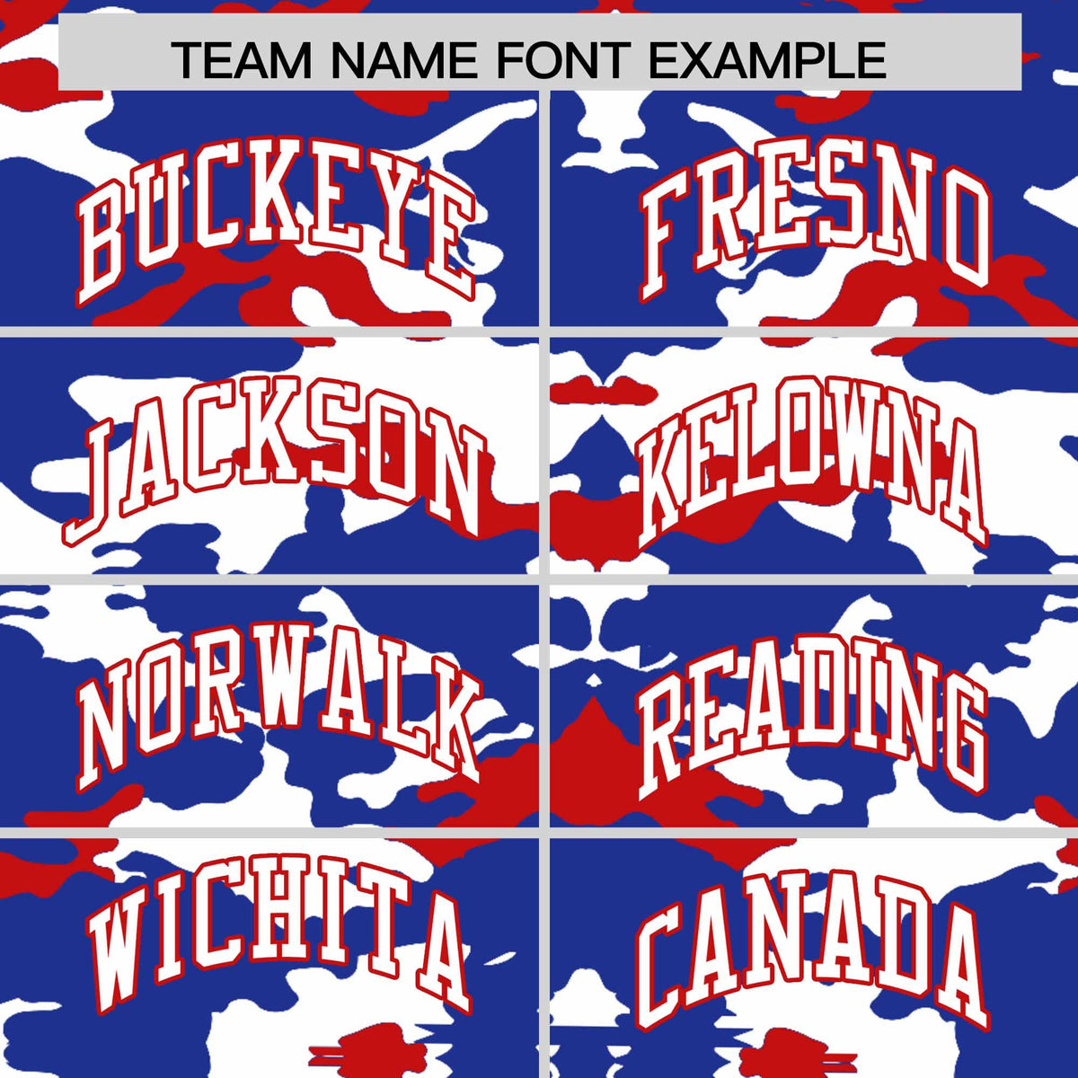 Custom Royal White and Red Camo Fashion Authentic Sleeveless Baseball Jersey