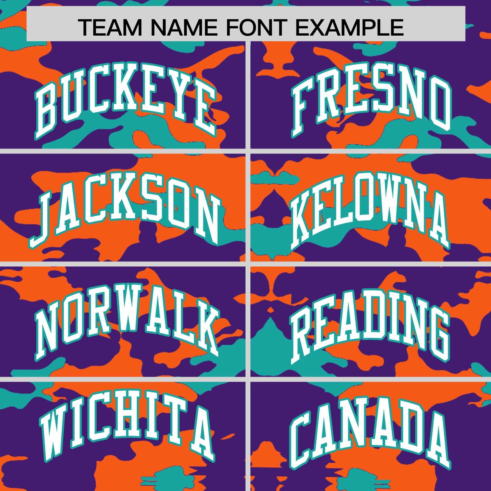 Custom Purple Orange and Aqua Camo Fashion Authentic Sleeveless Baseball Jersey