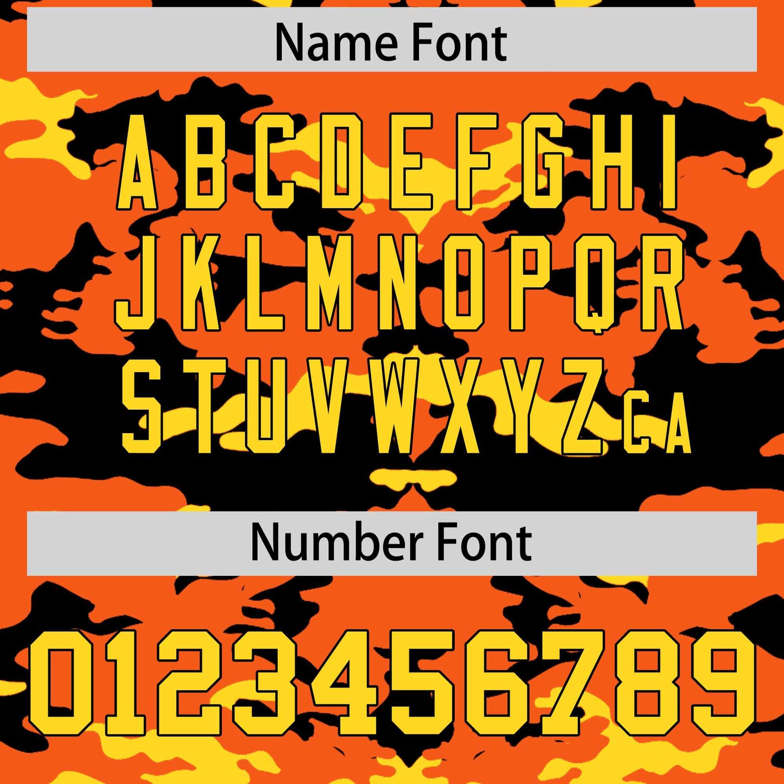 Custom Orange Black and Gold Camo Fashion Authentic Sleeveless Baseball Jersey