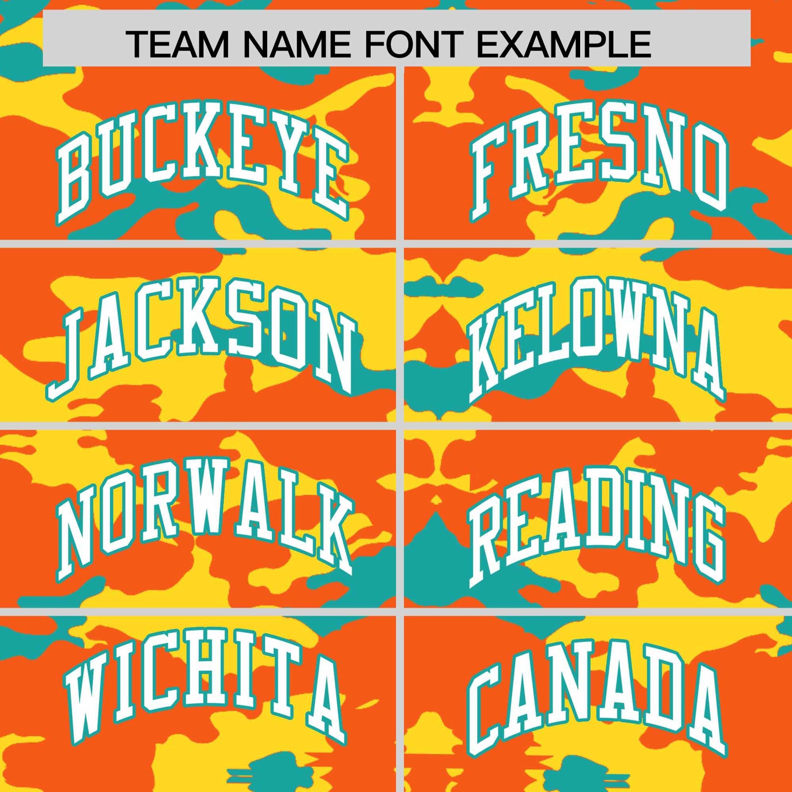 Custom Orange Gold and Aqua Camo Fashion Authentic Sleeveless Baseball Jersey