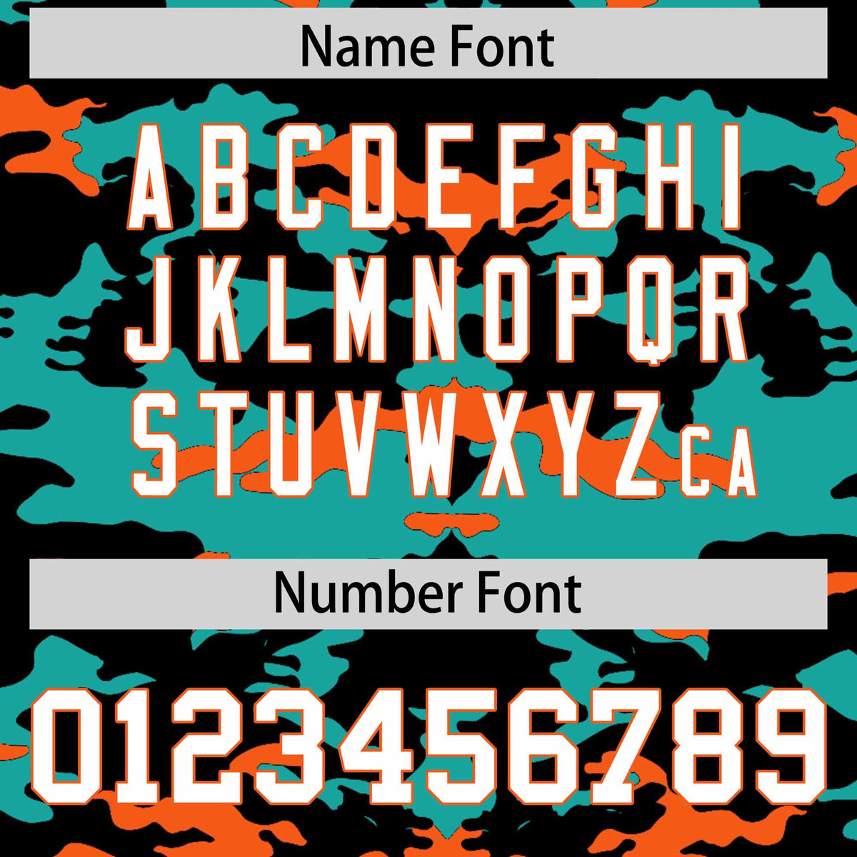 Custom Black Aqua and Orange Camo Fashion Authentic Sleeveless Baseball Jersey