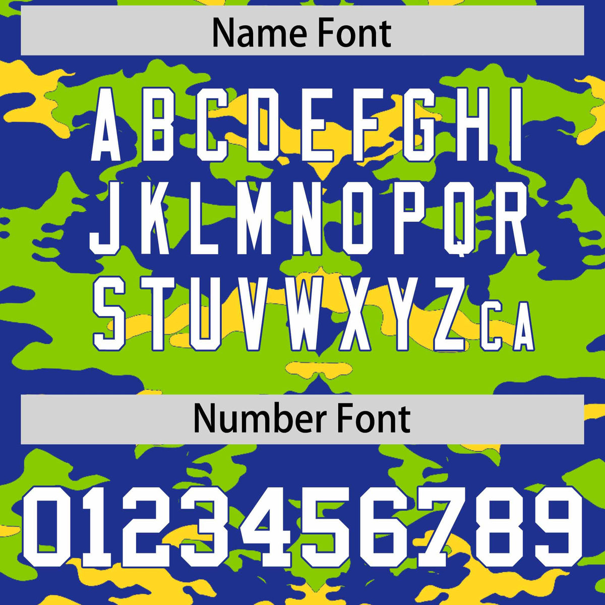 Custom Royal Neon Green and Gold Camo Fashion Authentic Sleeveless Baseball Jersey