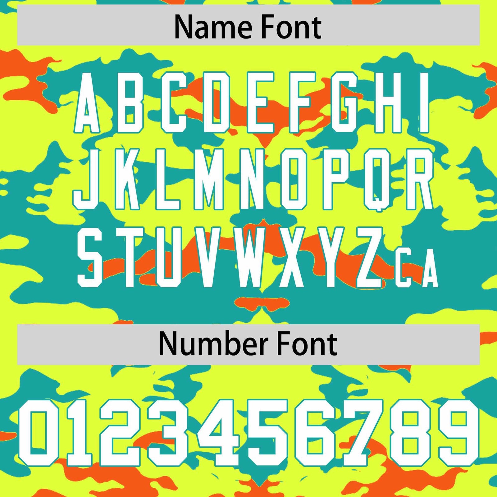 Custom Fluorescent Green Aqua and Orange Camo Fashion Authentic Sleeveless Baseball Jersey