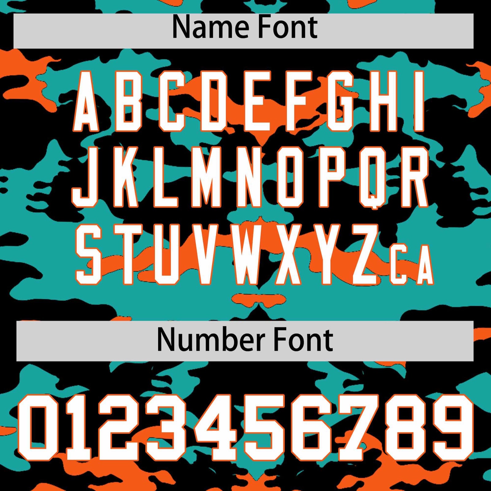 Custom Black Aqua and Orange Camo Fashion Authentic Sleeveless Baseball Jersey