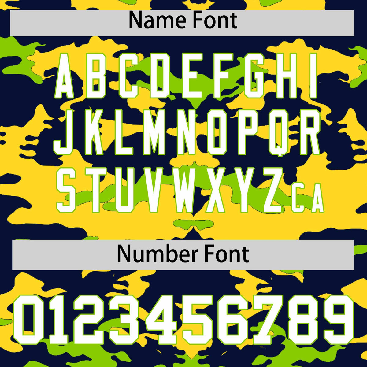 Custom Navy Gold and Neon Green Camo Fashion Authentic Sleeveless Baseball Jersey