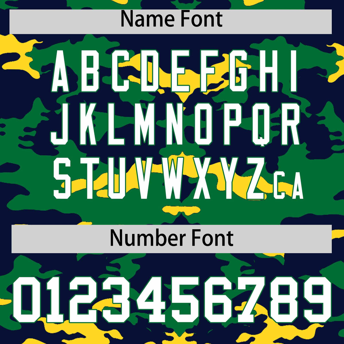 Custom Navy Kelly Green and Gold Camo Fashion Authentic Sleeveless Baseball Jersey