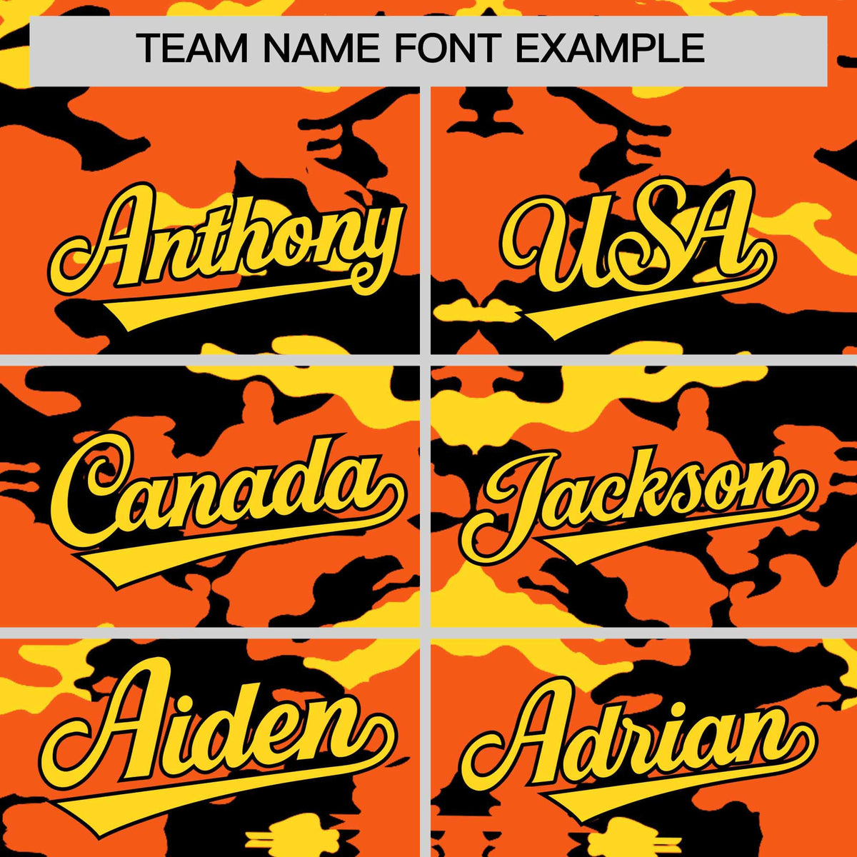 Custom Orange Black and Gold Camo Fashion Authentic Sleeveless Baseball Jersey