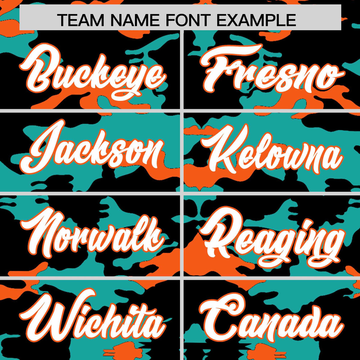 Custom Black Aqua and Orange Camo Fashion Authentic Sleeveless Baseball Jersey