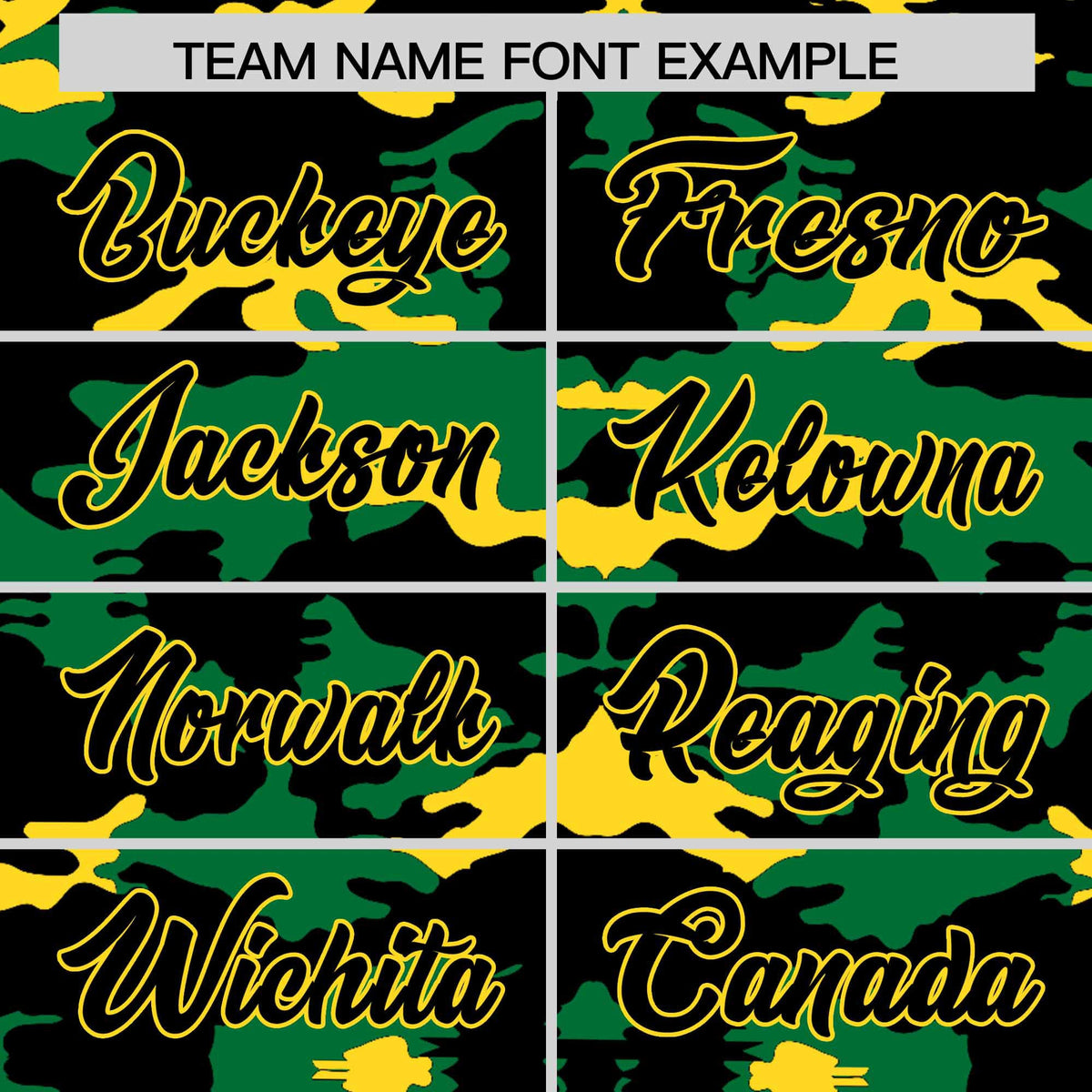 Custom Black Kelly Green and Gold Camo Fashion Authentic Sleeveless Baseball Jersey