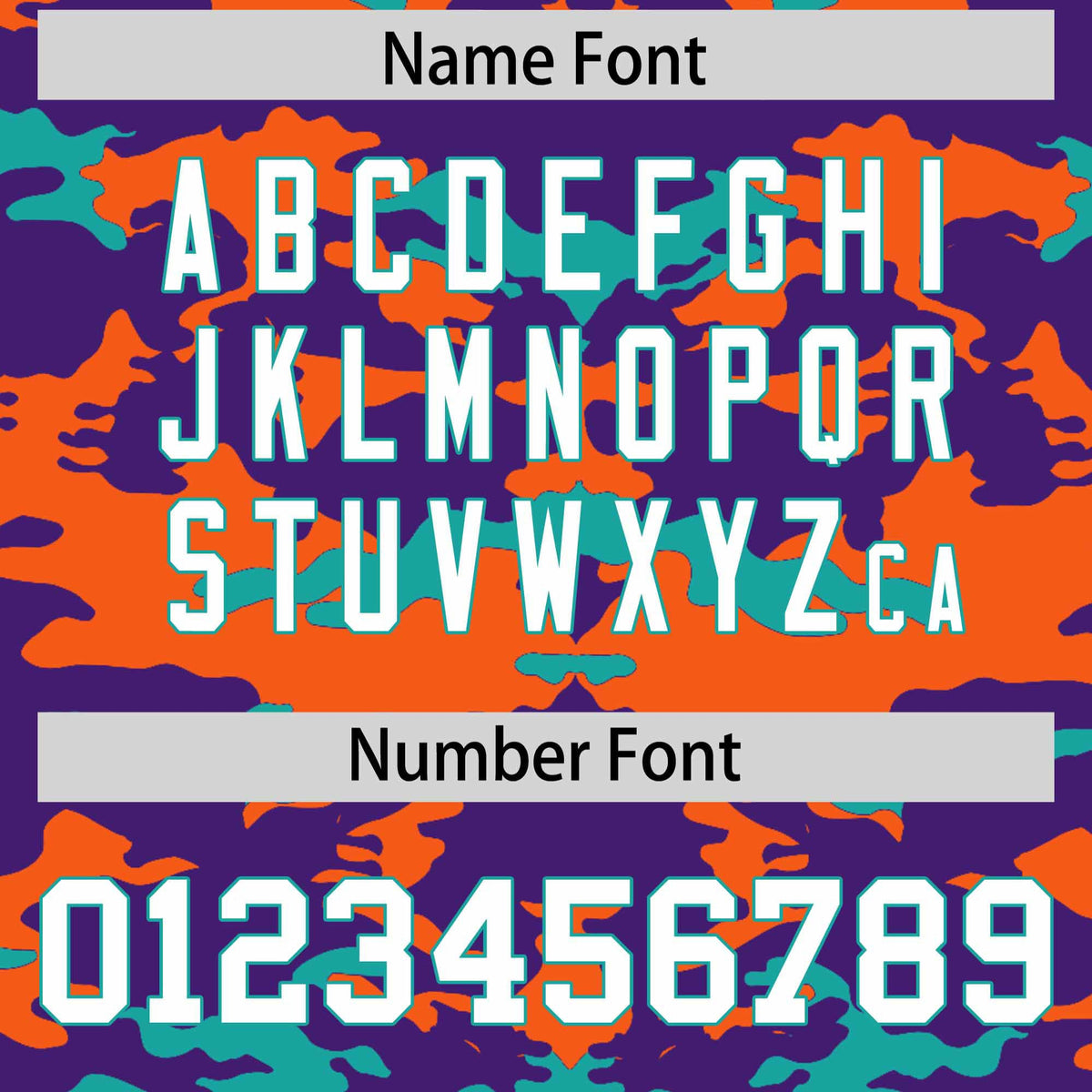 Custom Purple Orange and Aqua Camo Fashion Authentic Sleeveless Baseball Jersey