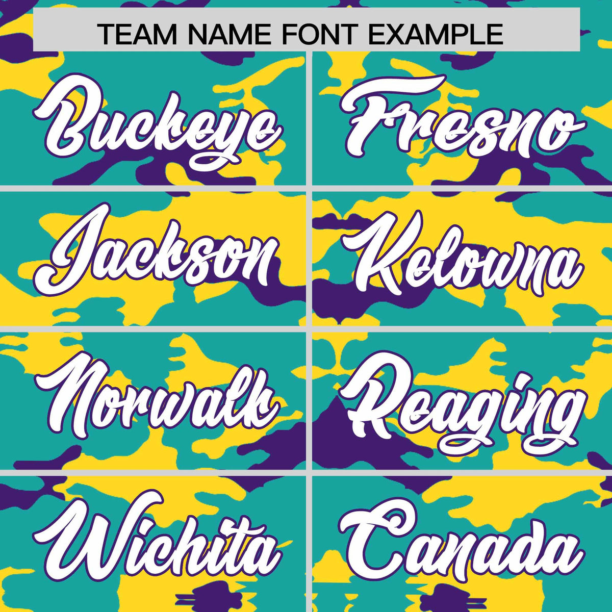 Custom Bright Green Gold and Purple Camo Fashion Authentic Sleeveless Baseball Jersey