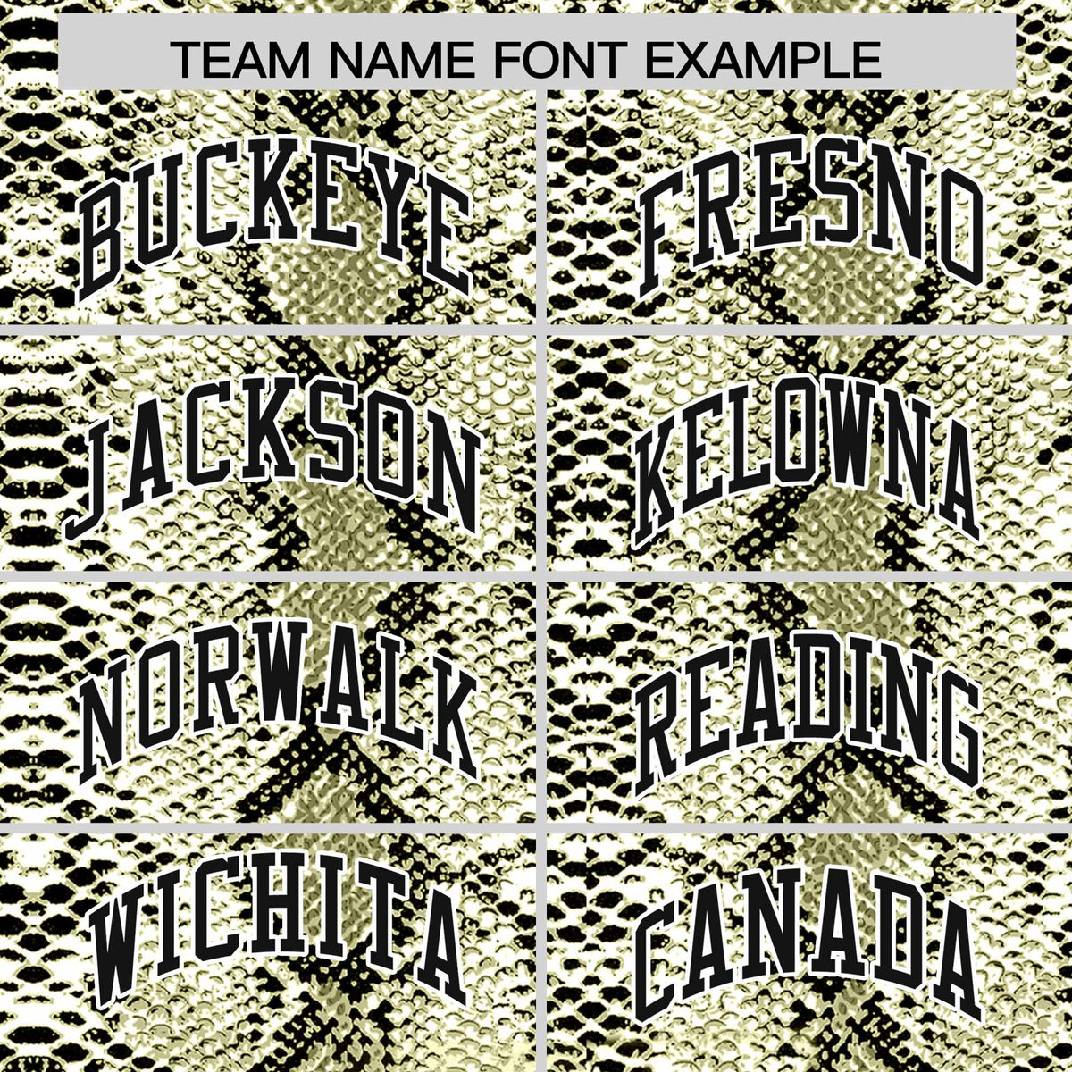 Custom Cream Snakeskin Pattern Authentic Sleeveless Baseball Jersey