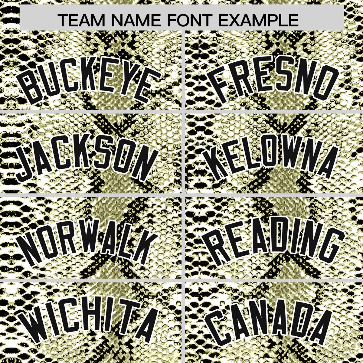 Custom Cream Snakeskin Pattern Authentic Sleeveless Baseball Jersey