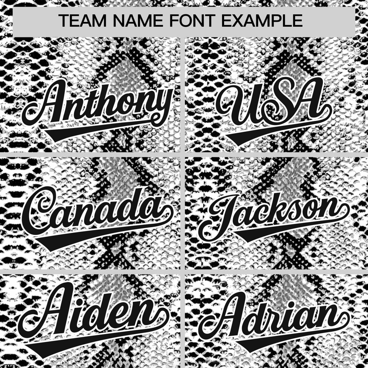 Custom Black Snakeskin Pattern Authentic Sleeveless Baseball Jersey