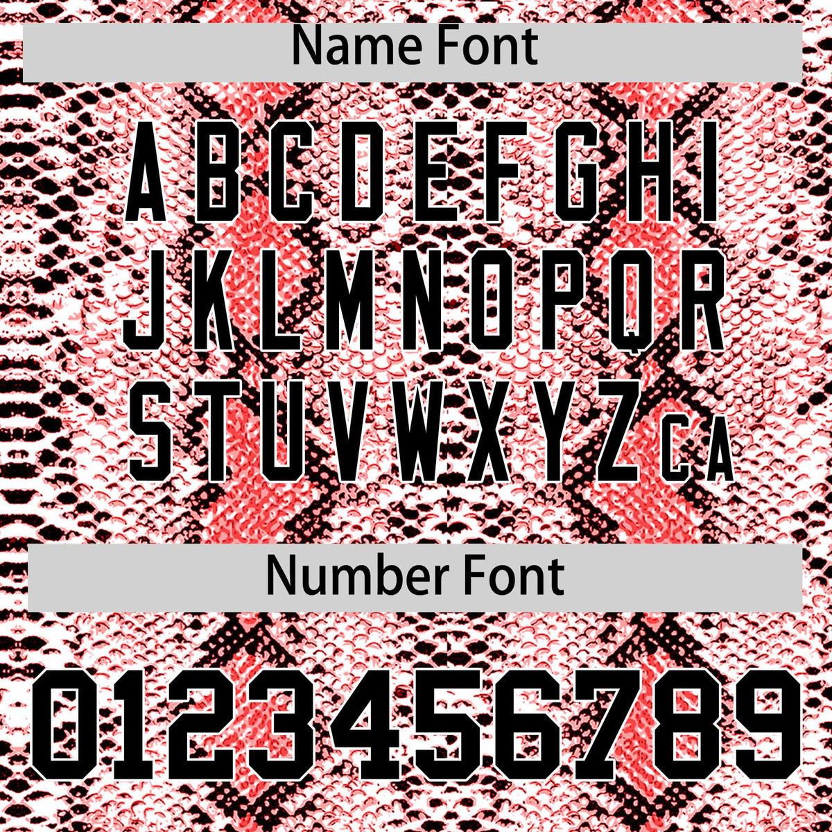 Custom Red Snakeskin Pattern Authentic Sleeveless Baseball Jersey