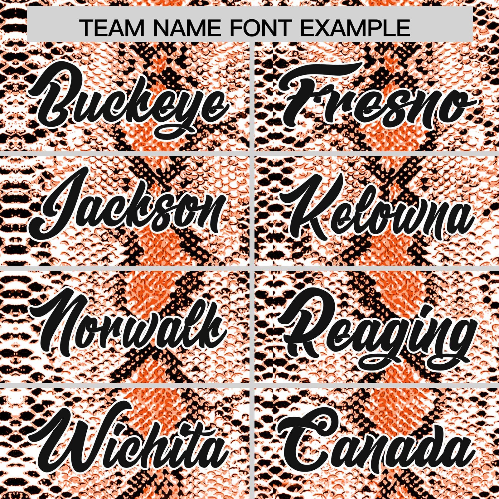 Custom Orange Snakeskin Pattern Authentic Sleeveless Baseball Jersey