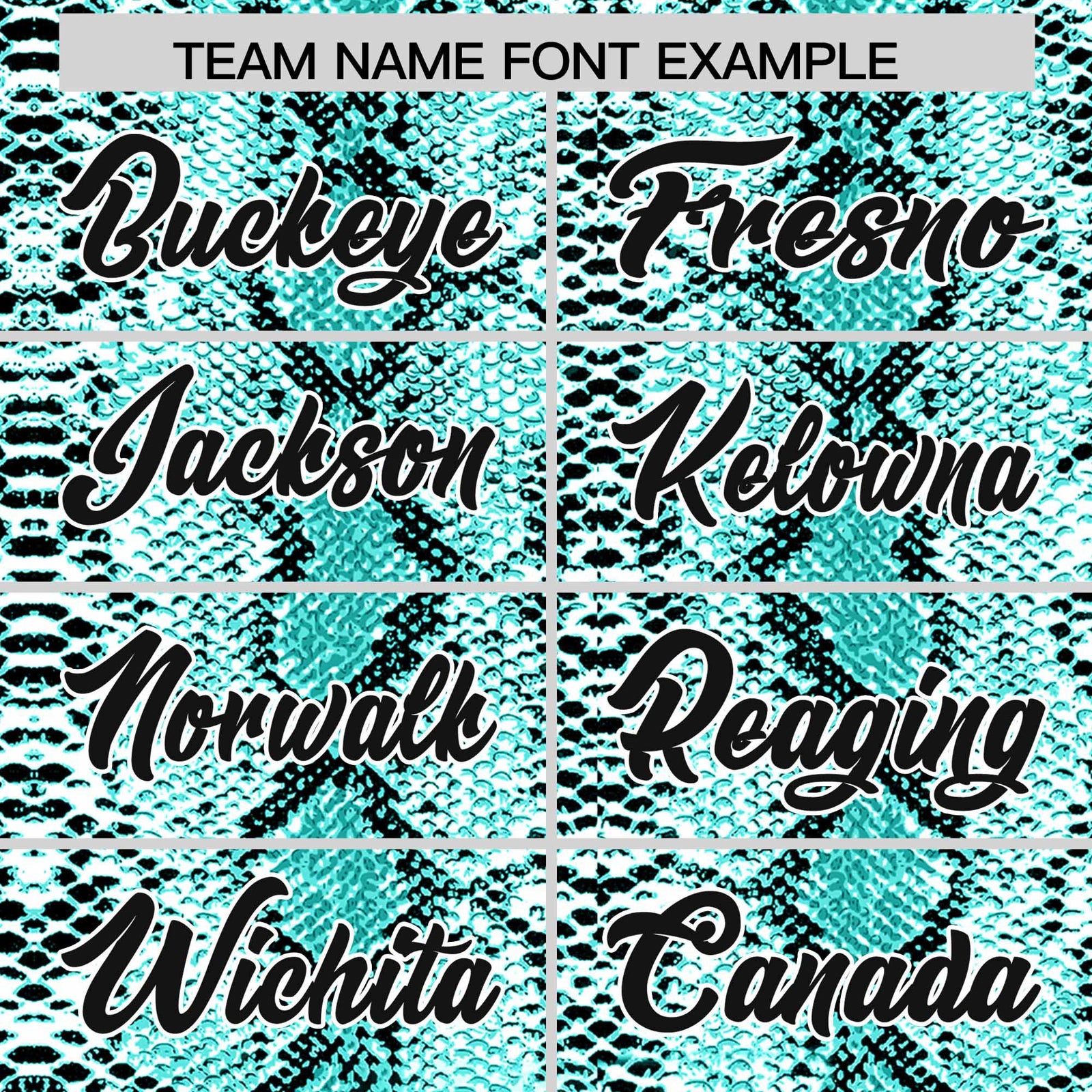 Custom Aqua Snakeskin Pattern Authentic Sleeveless Baseball Jersey