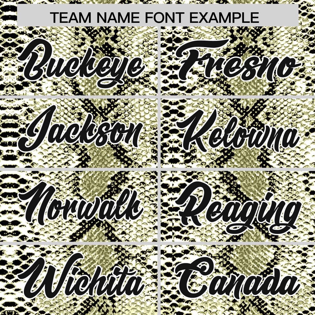 Custom Cream Snakeskin Pattern Authentic Sleeveless Baseball Jersey