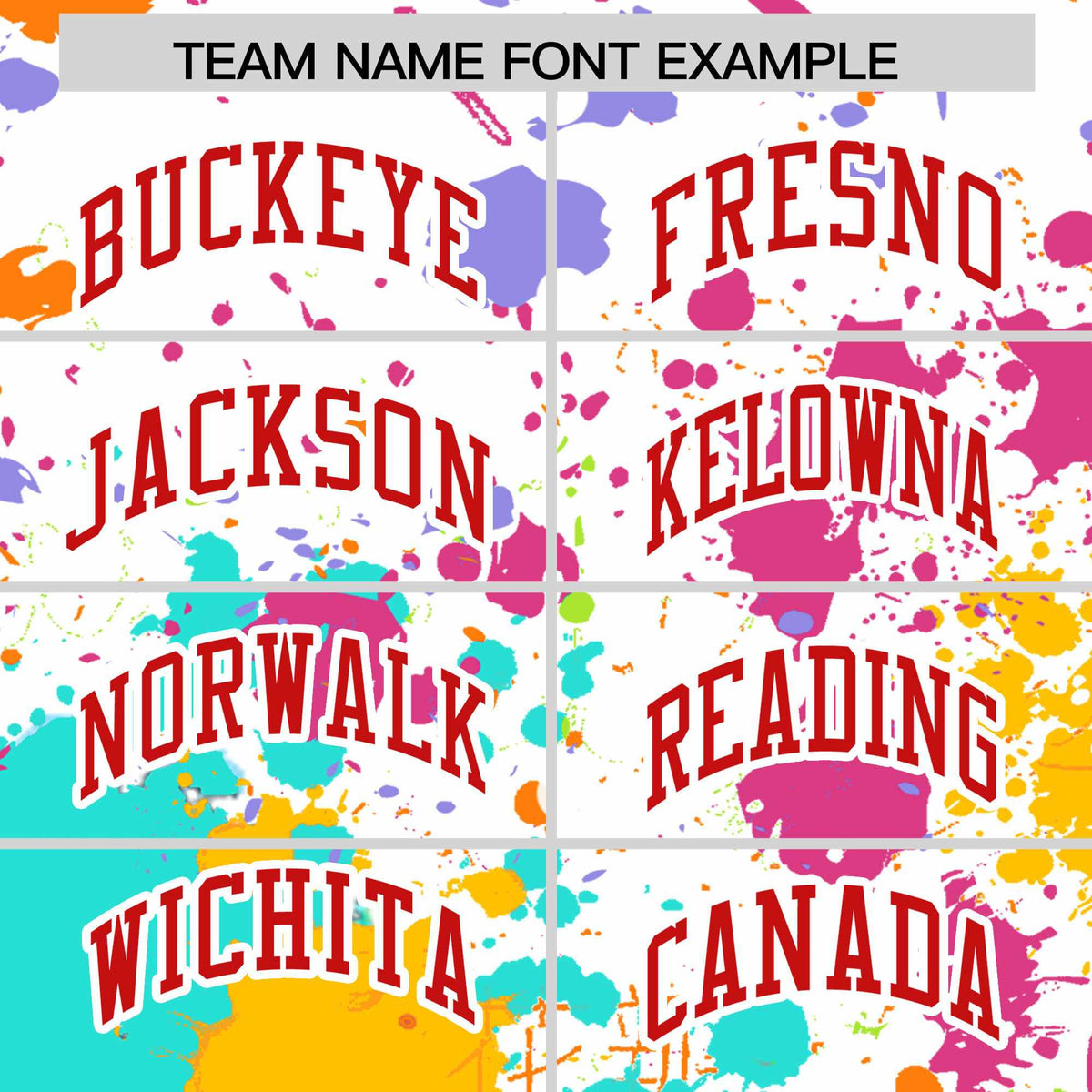 Custom White Graffiti Fashion Baseball Jersey For Women