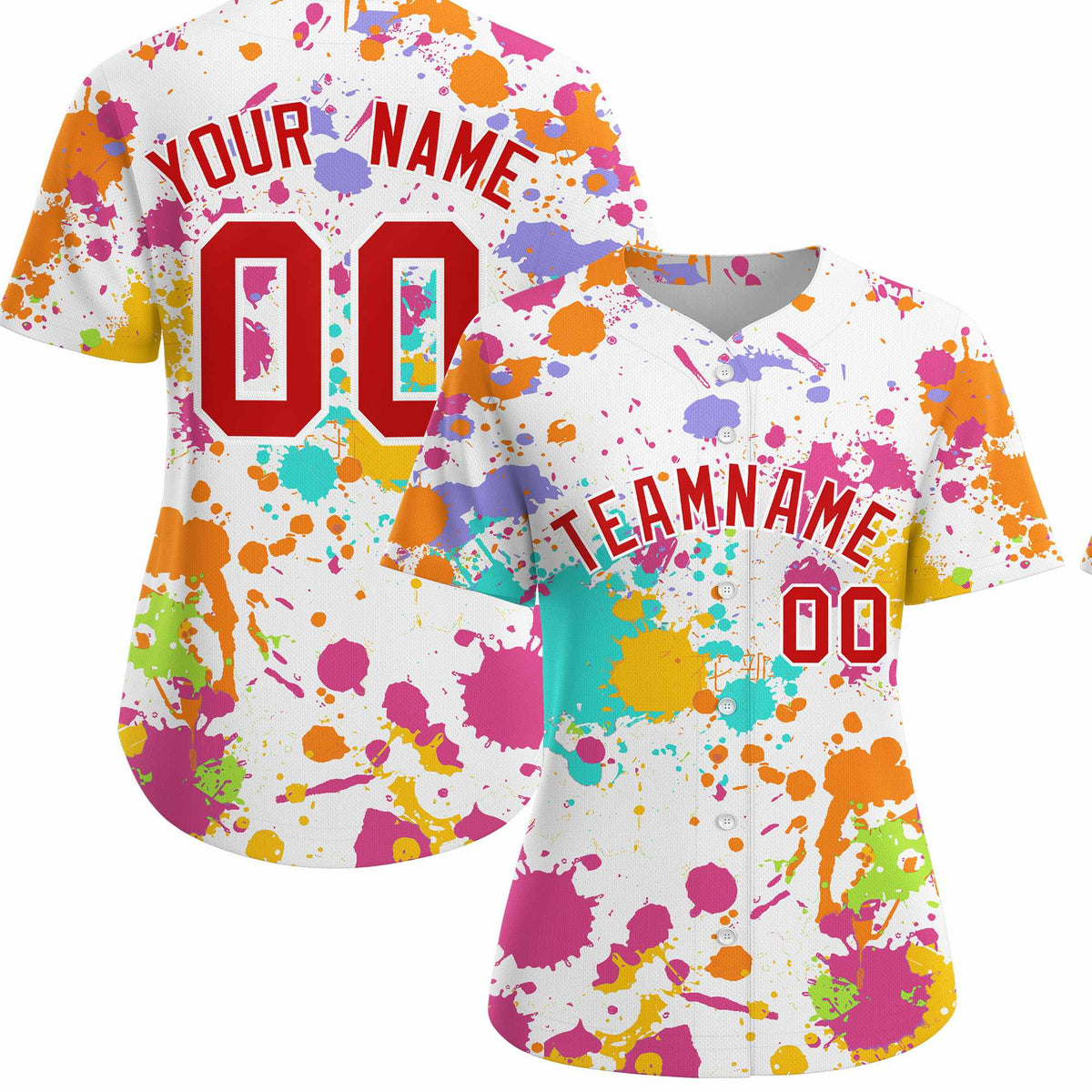 Custom White Graffiti Fashion Baseball Jersey For Women