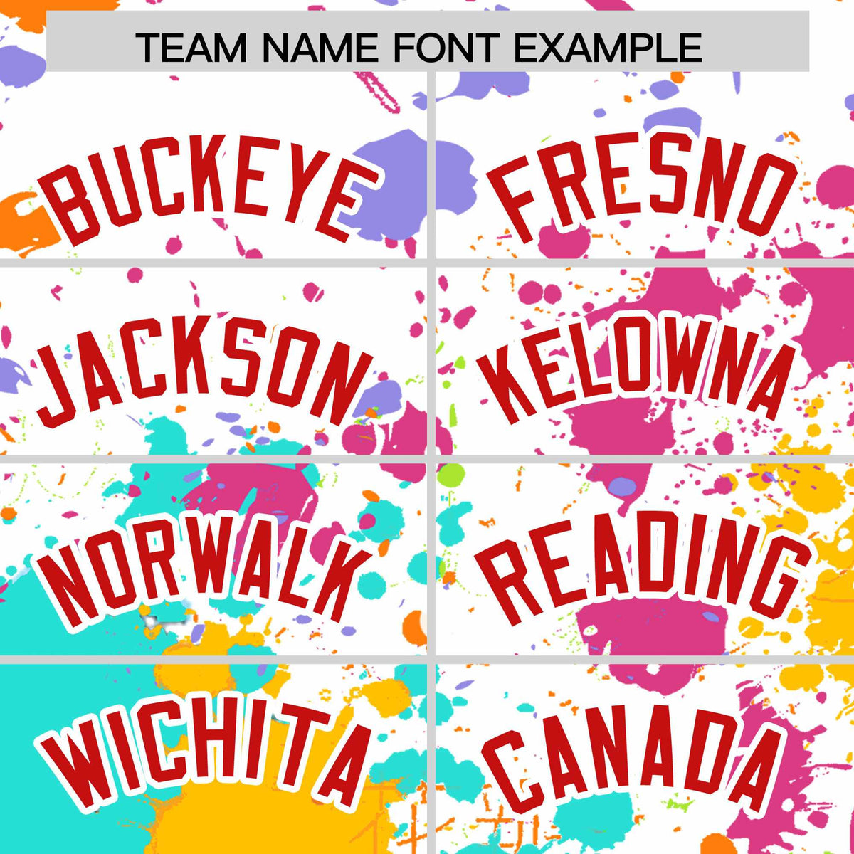 Custom White Graffiti Fashion Baseball Jersey For Women