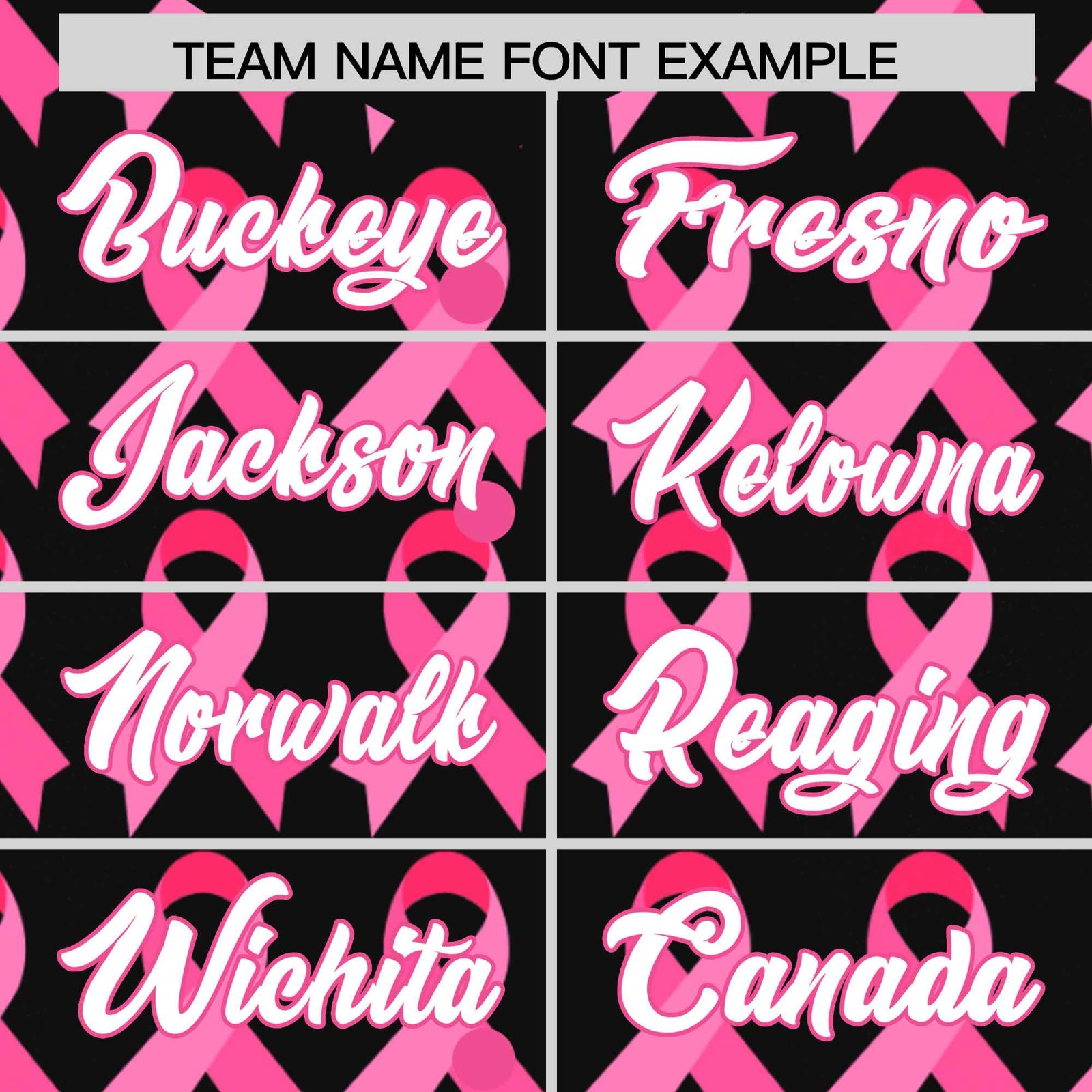 Custom Black Pink Breast Cancer Awareness Month Pink Ribbon Authentic Baseball Jersey for Women