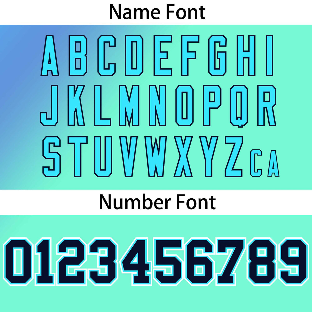 Custom Navy Sky Blue Gradient Fashion Personalized Outdoor Hooded Waterproof Jacket