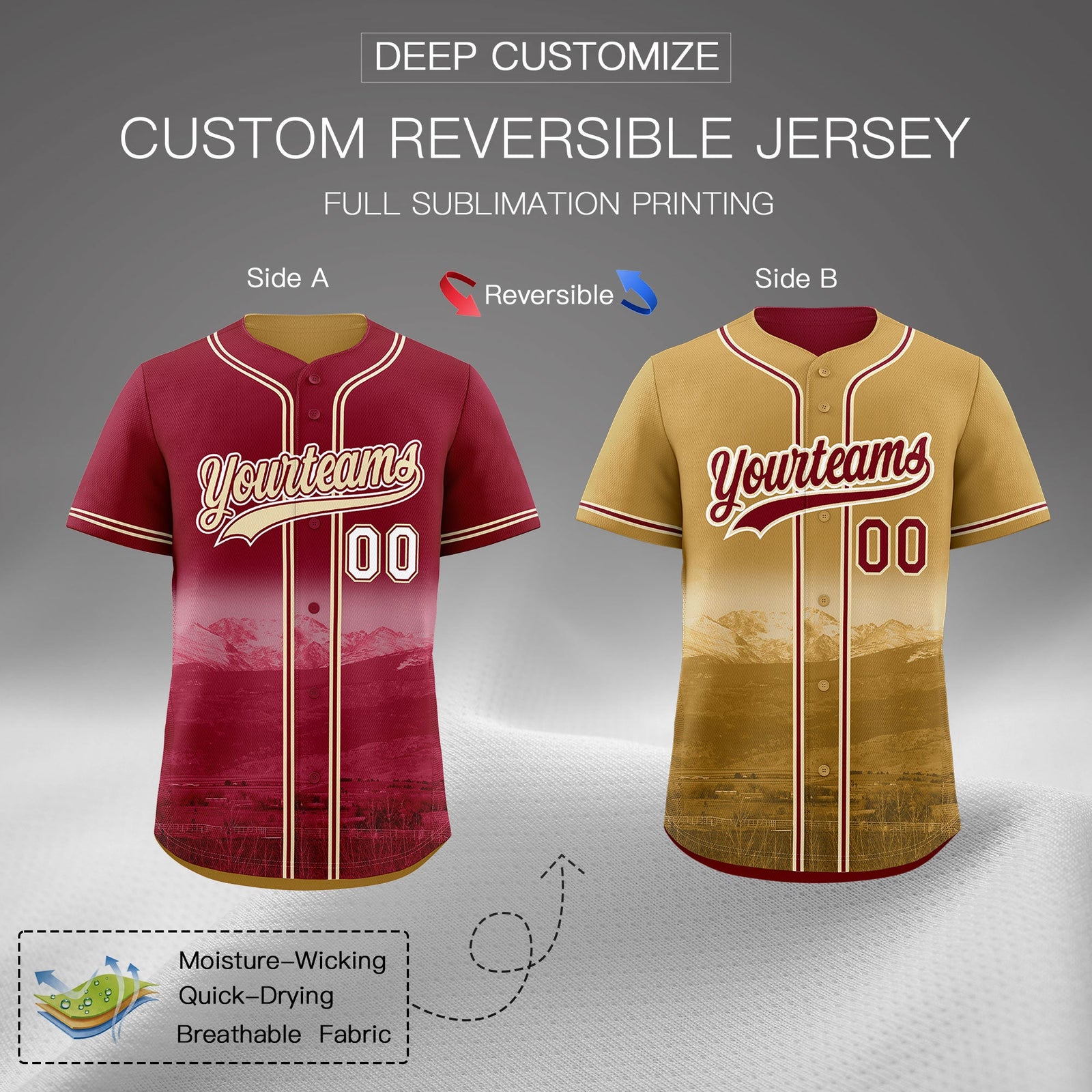 Custom Crimson Cream Reversible City Edition Graffiti Pattern Breathable Baseball Jersey| KXKSHOP
