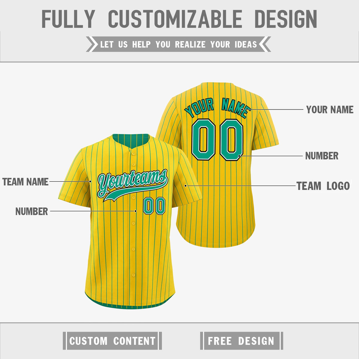 Custom Green White Black Reversible Stripe Fashion Baseball Jersey| KXKSHOP