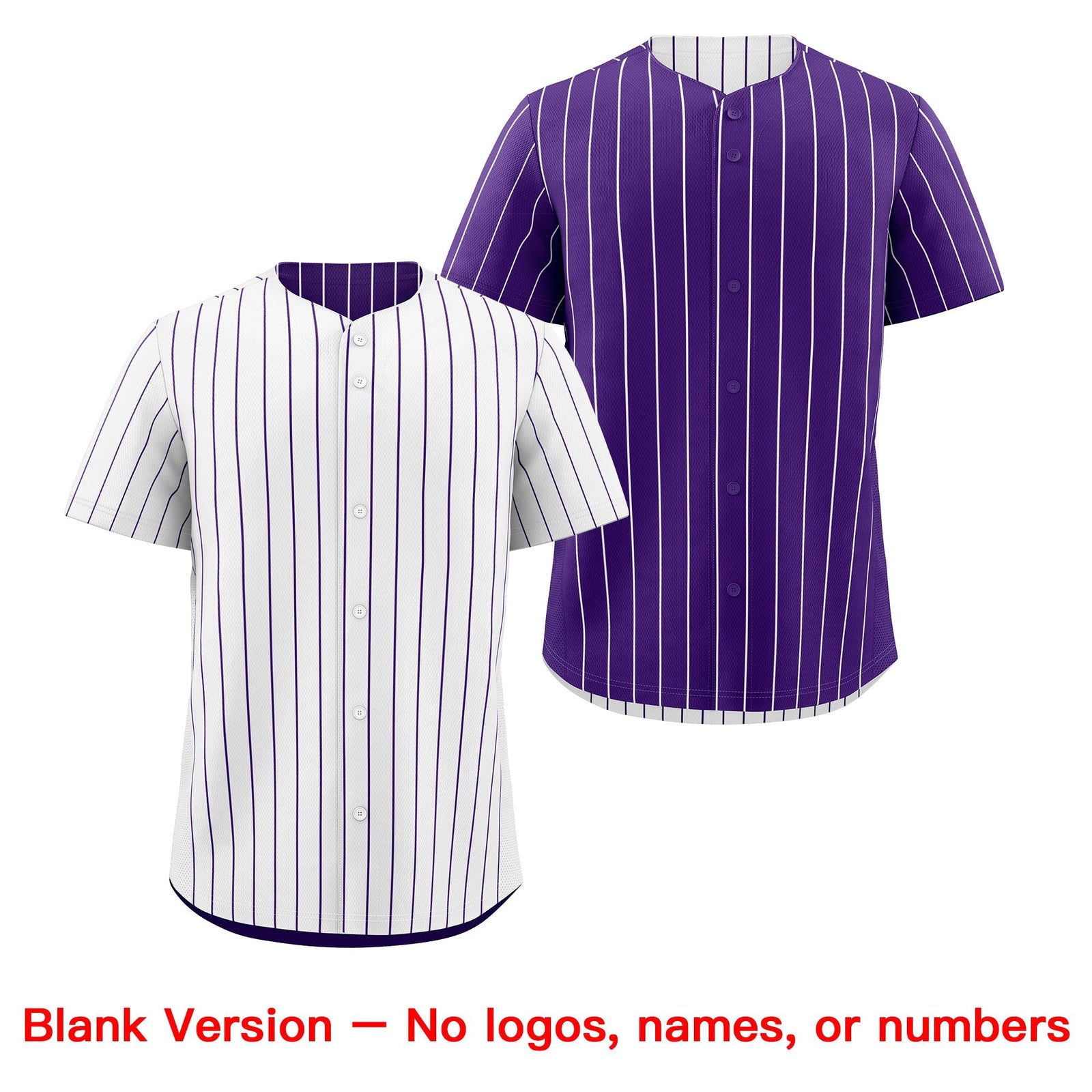Custom Purple White Reversible Stripe Fashion Baseball Jersey| KXKSHOP
