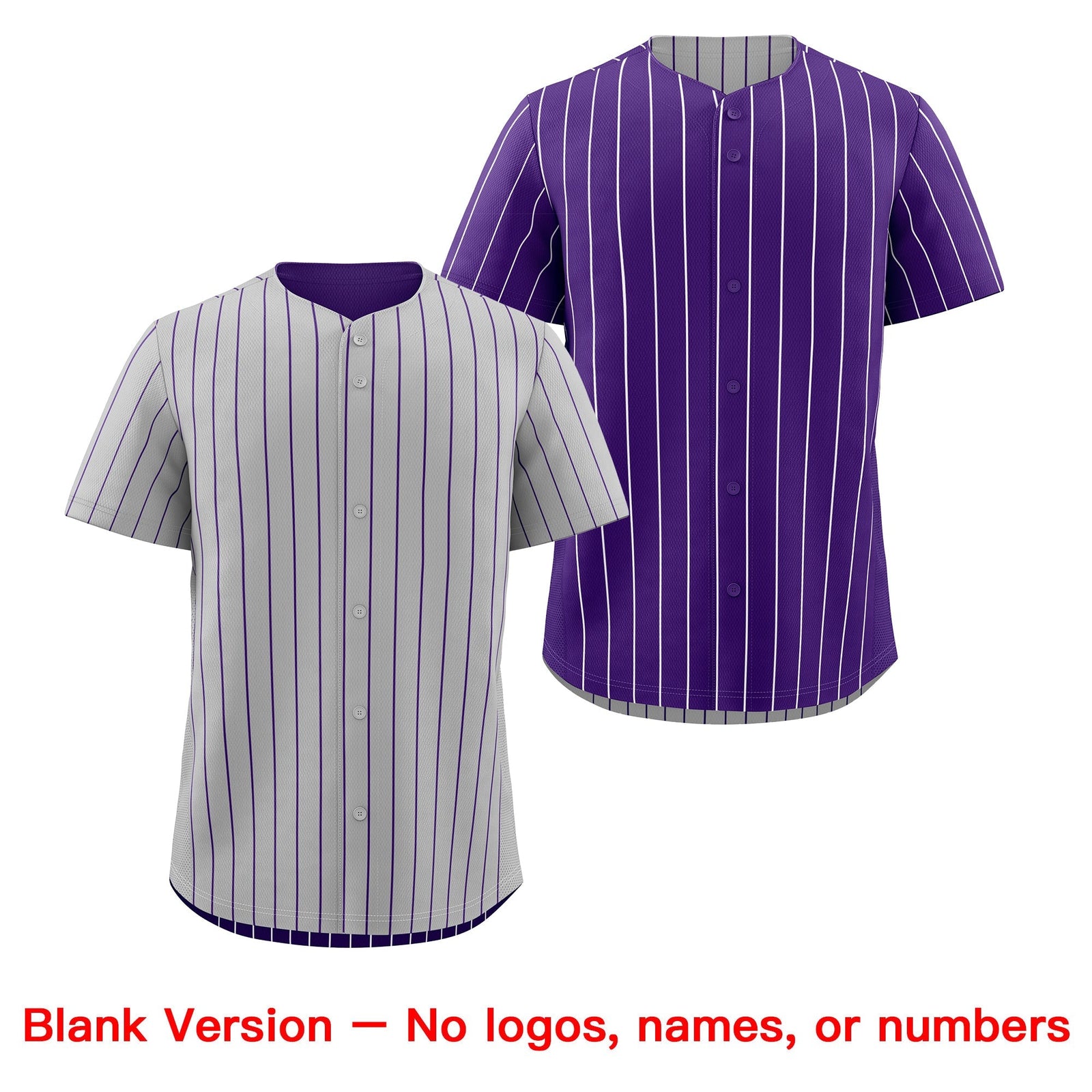 Custom Purple White Reversible Stripe Fashion Baseball Jersey| KXKSHOP