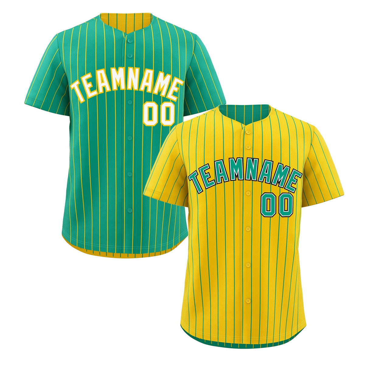 Custom Green White Black Reversible Stripe Fashion Baseball Jersey| KXKSHOP