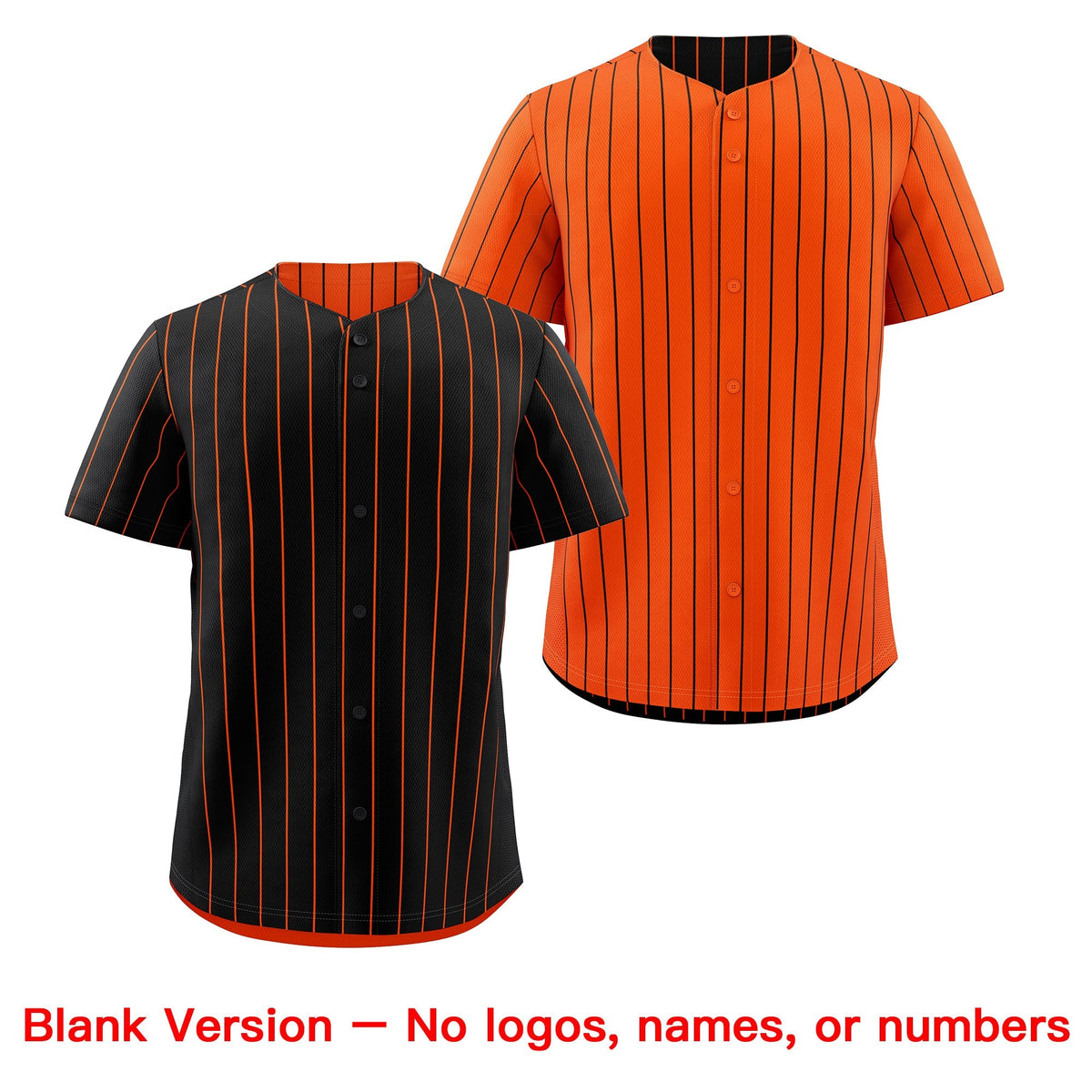 Custom Orange White Black Reversible Stripe Fashion Baseball Jersey| KXKSHOP