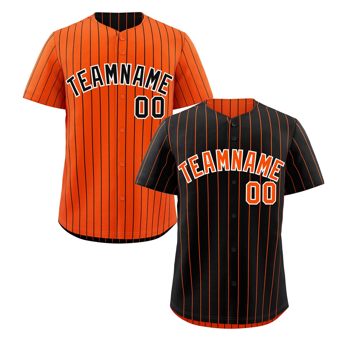 Custom Orange White Black Reversible Stripe Fashion Baseball Jersey| KXKSHOP