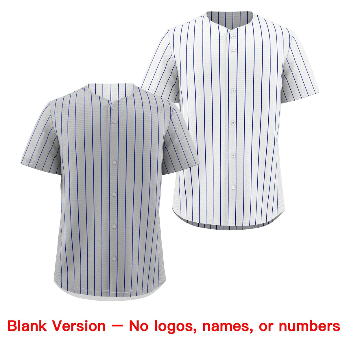 Custom Royal Blue White Red Reversible Stripe Fashion Baseball Jersey| KXKSHOP