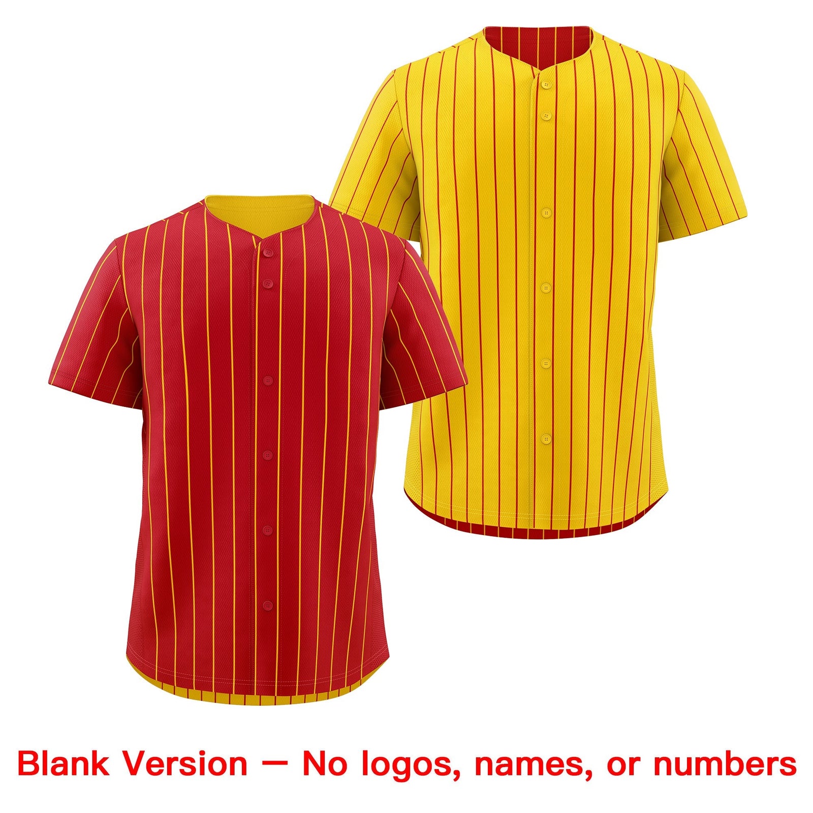 Custom Gold White Red Reversible Stripe Fashion Baseball Jersey| KXKSHOP