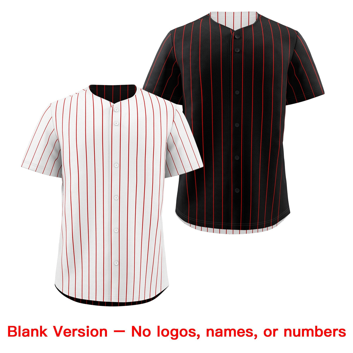 Custom Red White Reversible Stripe Fashion Baseball Jersey| KXKSHOP