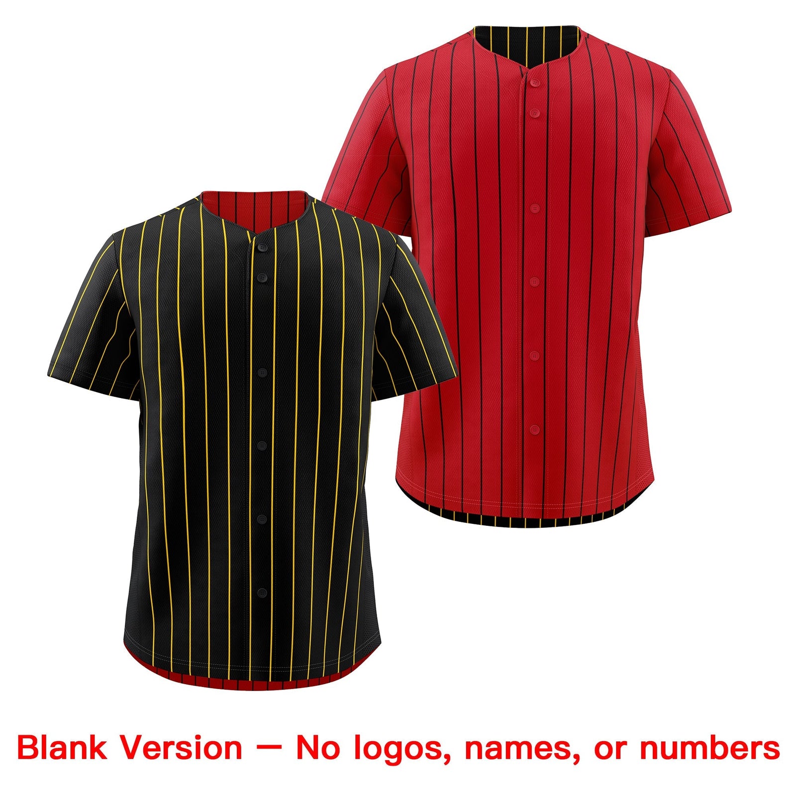 Custom Black Gold Reversible Stripe Fashion Baseball Jersey| KXKSHOP